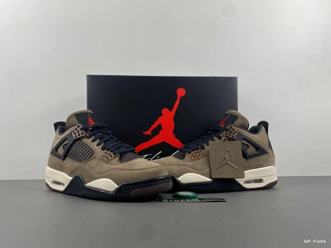 1st Kicks Shoes Scott x Travis 4 Retro TS Brown Air AJ4-882335 Jordan 0718